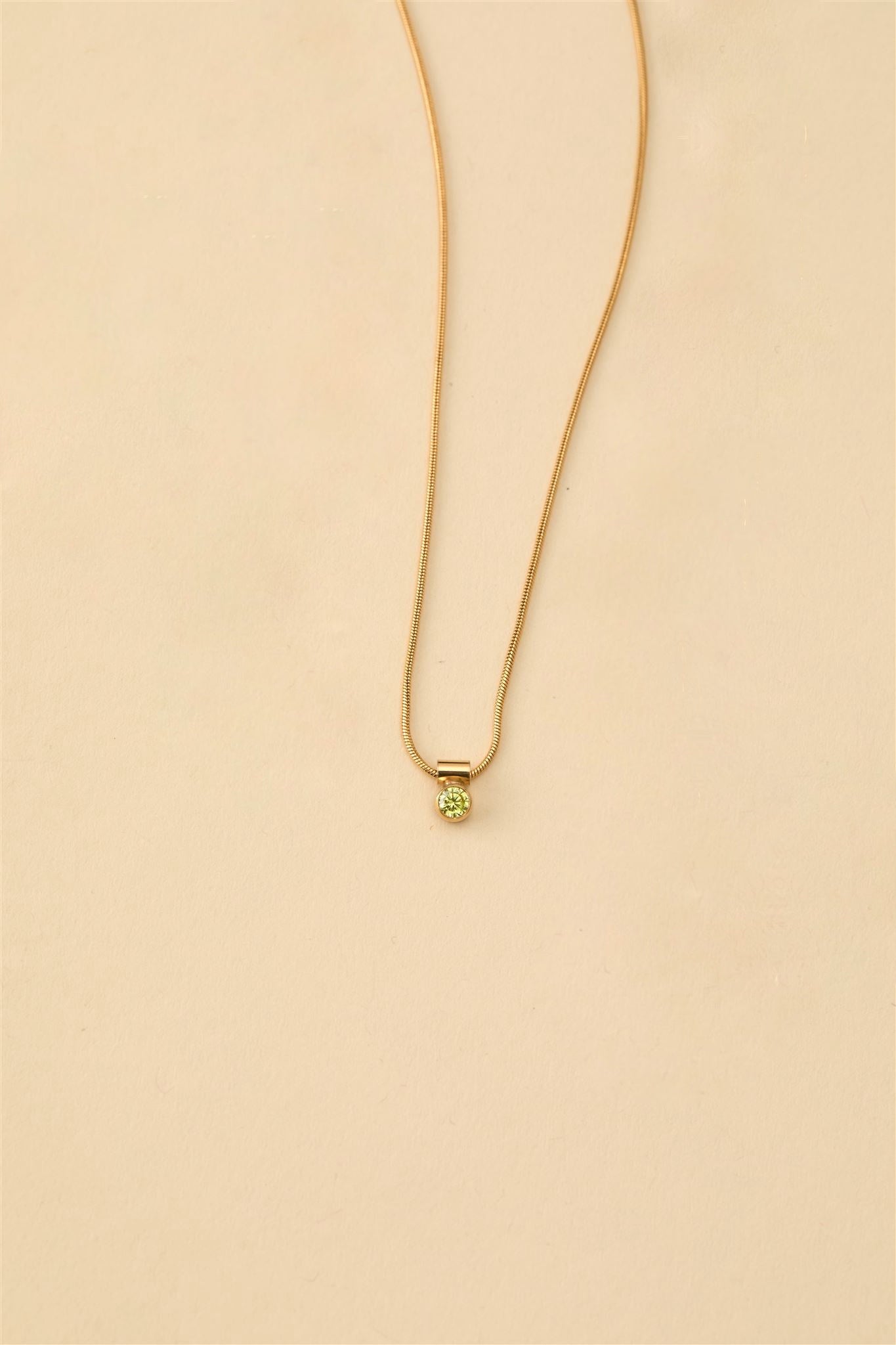 Ellie 14k Gold Filled Birthstone Necklace 18k Gold Over Brass