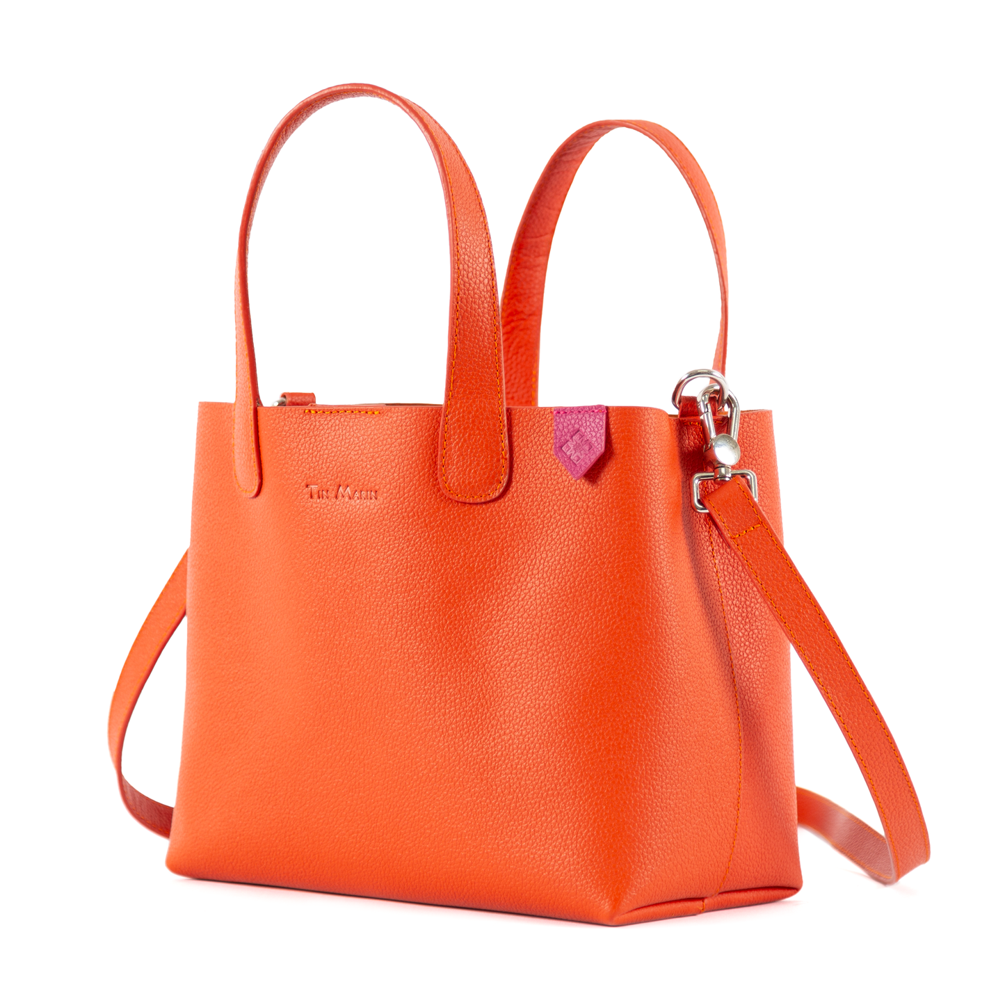 Leather Crossbody Bold Color Handbag Emma Tin Marin