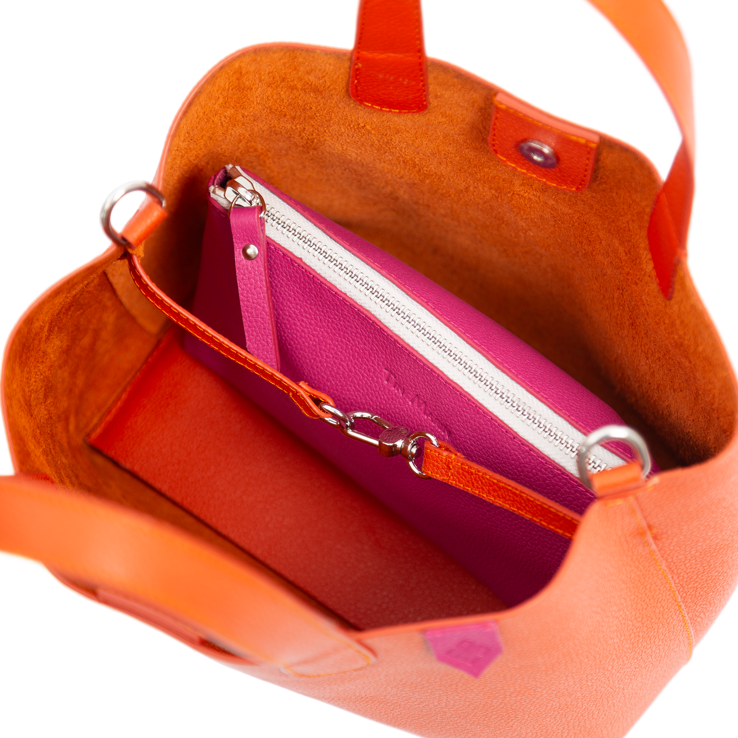 Leather Crossbody Bold Color Handbag Emma Tin Marin