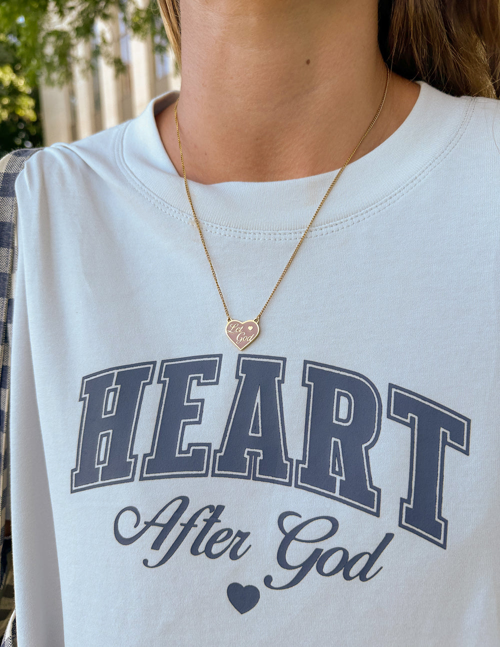 Enamel Let God Necklace Religious Jewelry Elevated Faith