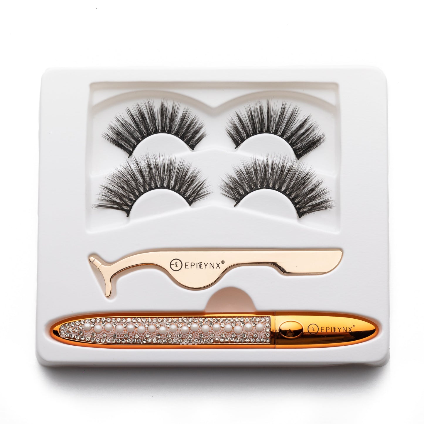 False Eyelashes No Glue Black Eyeliner and Lashes Kit EpiLynx