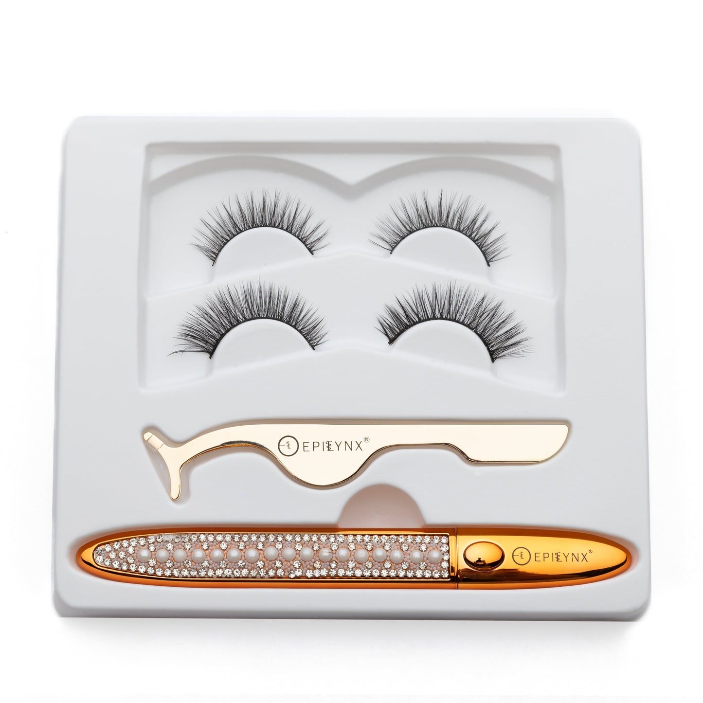 False Eyelashes No Glue Black Eyeliner and Lashes Kit EpiLynx