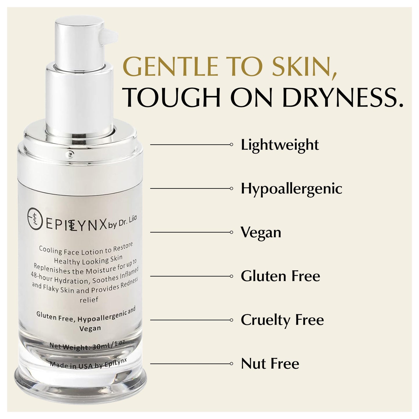 Face Moisturizer Lightweight for Sensitive and Dry Skin