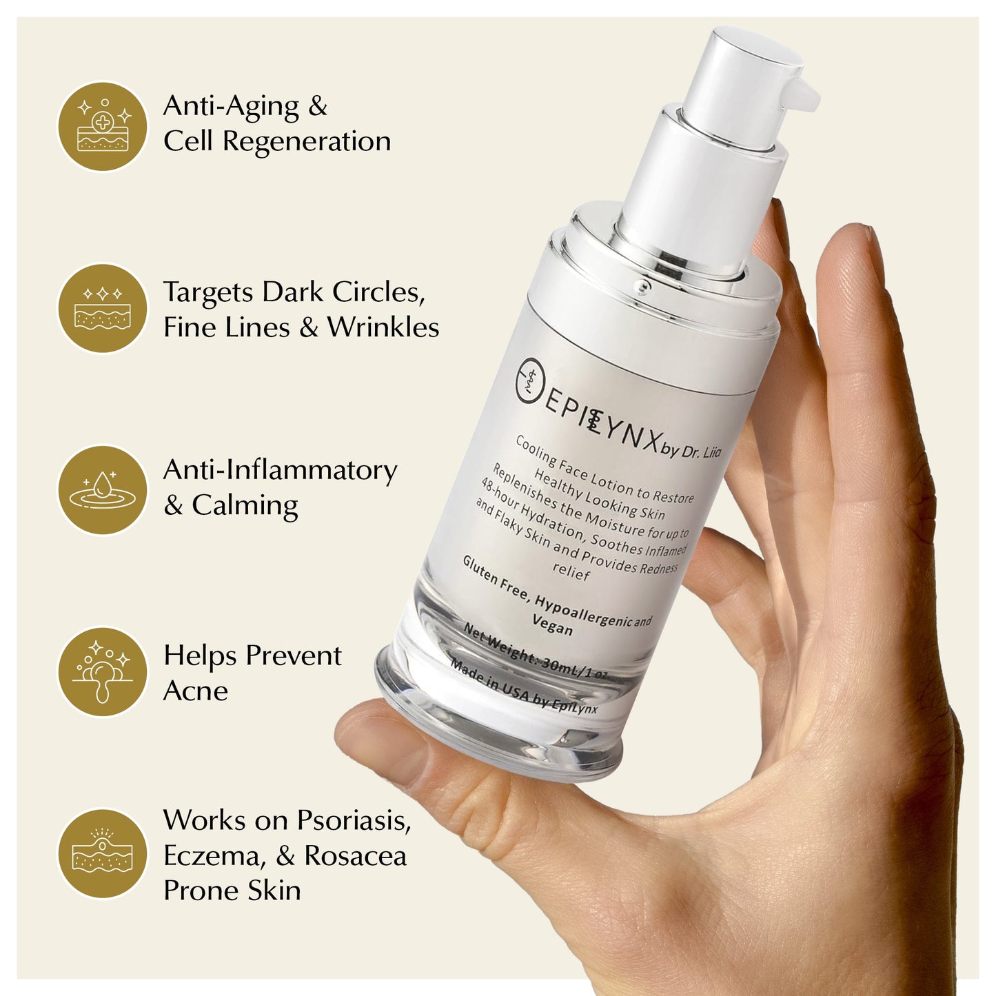 Face Moisturizer Lightweight for Sensitive and Dry Skin