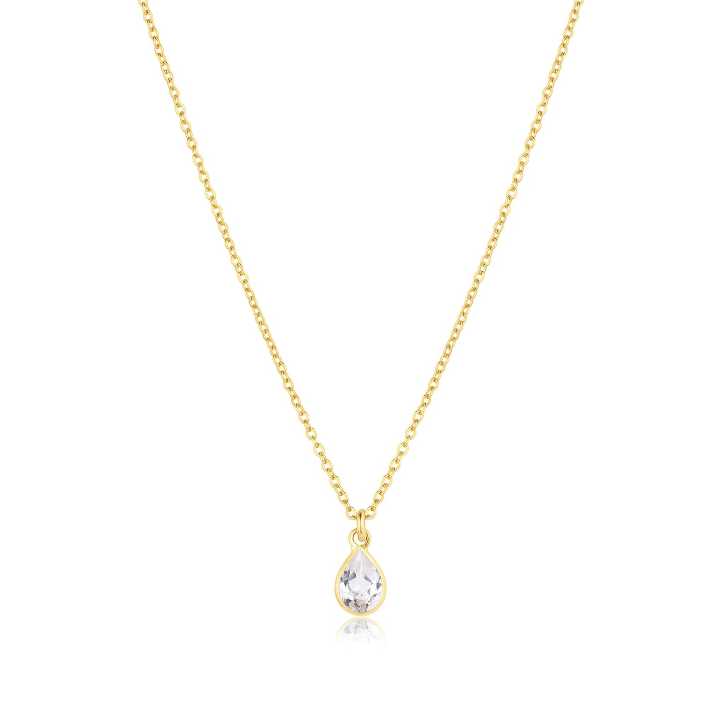 White Topaz 14k Gold Filled Necklace Everett Necklace