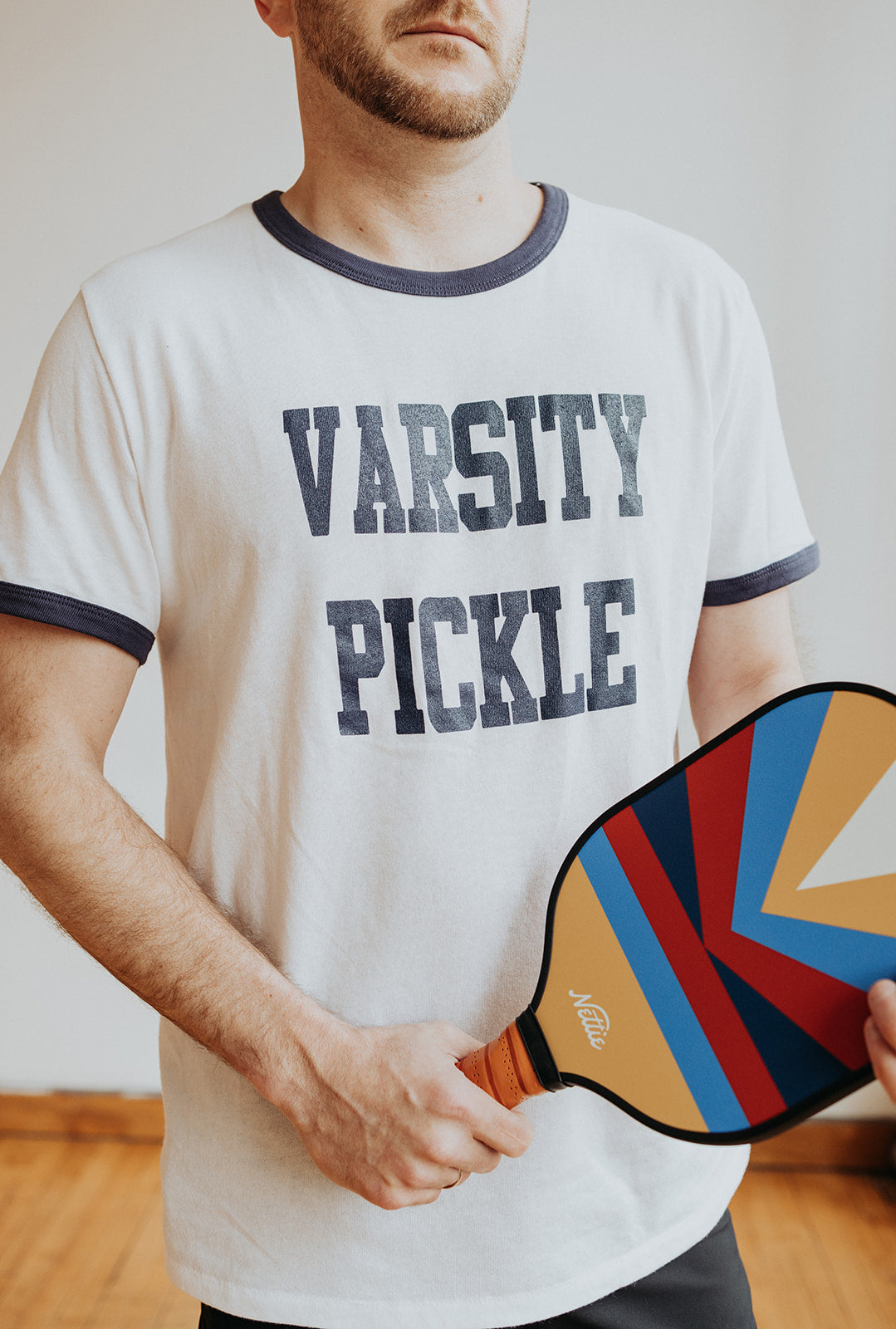 Collegiate Ringer Pickleball T-Shirt Unisex