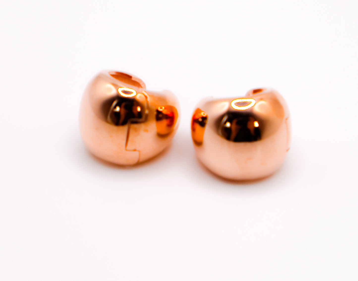 Rose Gold Peanut-Shaped Earrings Italian Made Le Reussi
