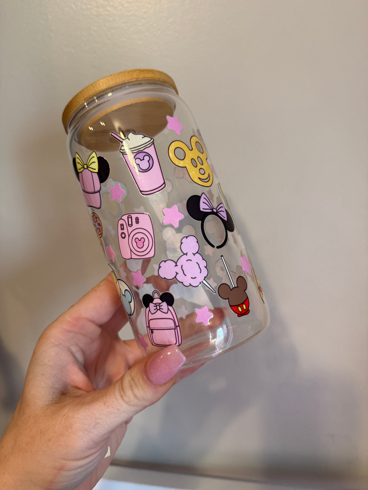 Magical Park Treats Pastel Design Glass Cup Sawdust and Cedar
