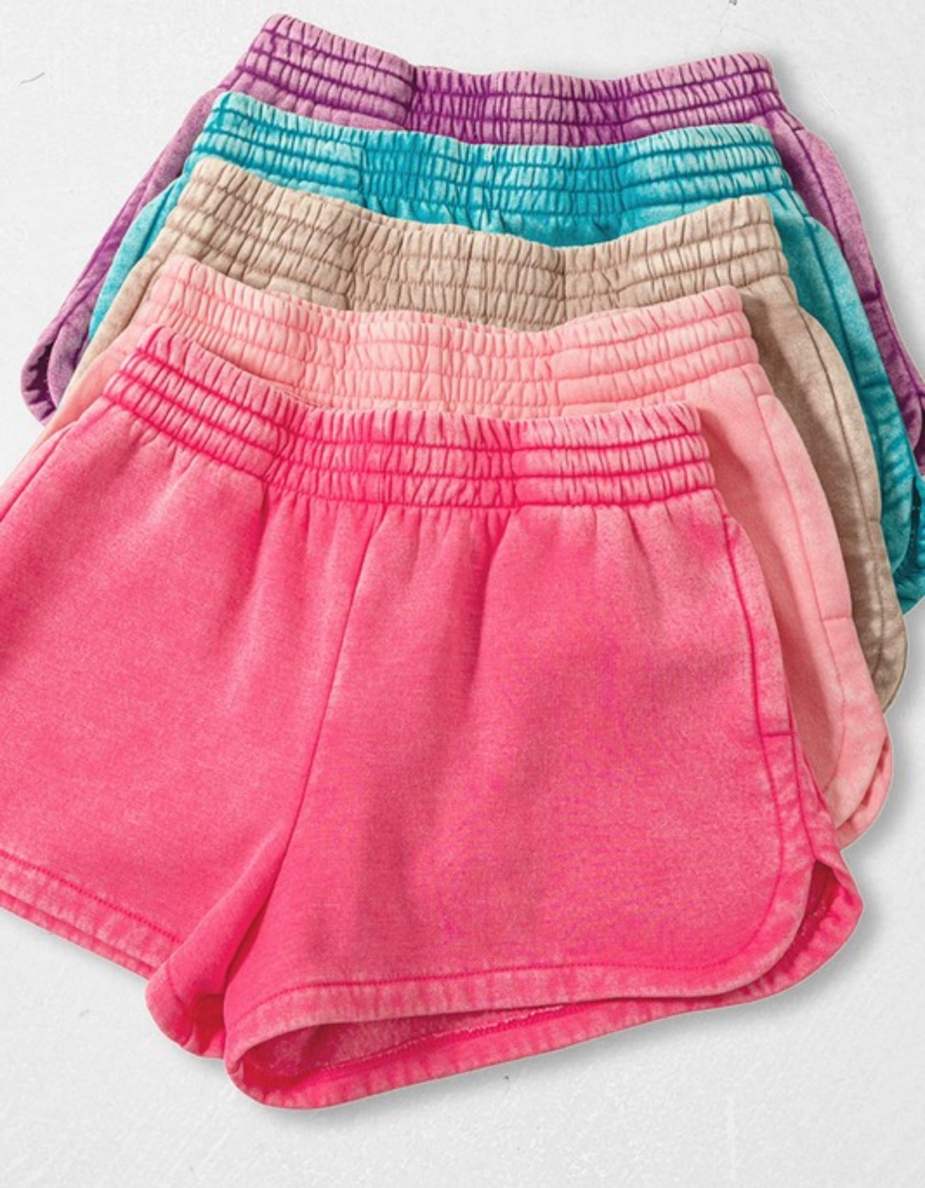 Acid Wash Cotton Shorts Zenana
