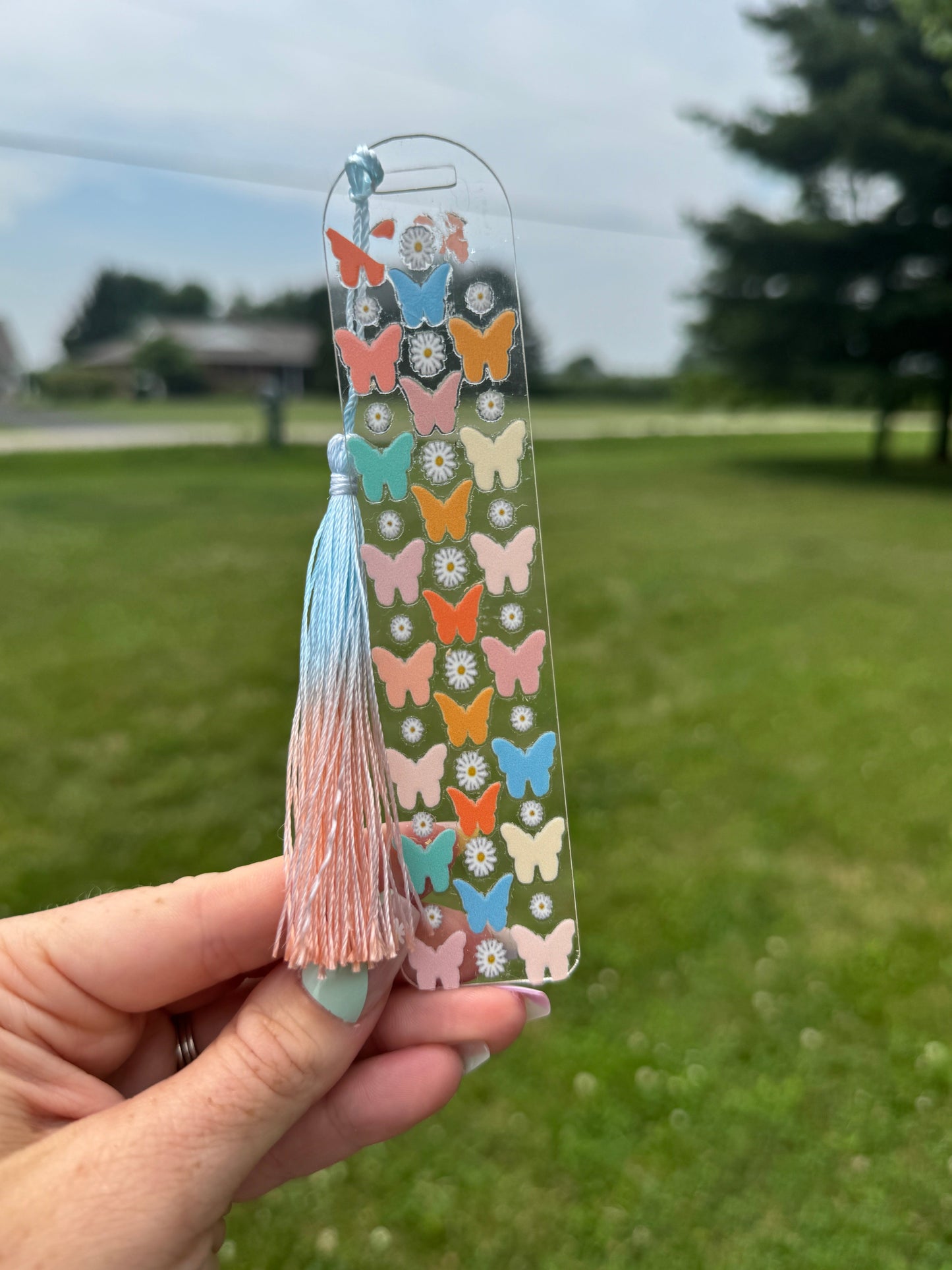Acrylic Vibrant Bookmark Durable Bookmark Sawdust and Cedar