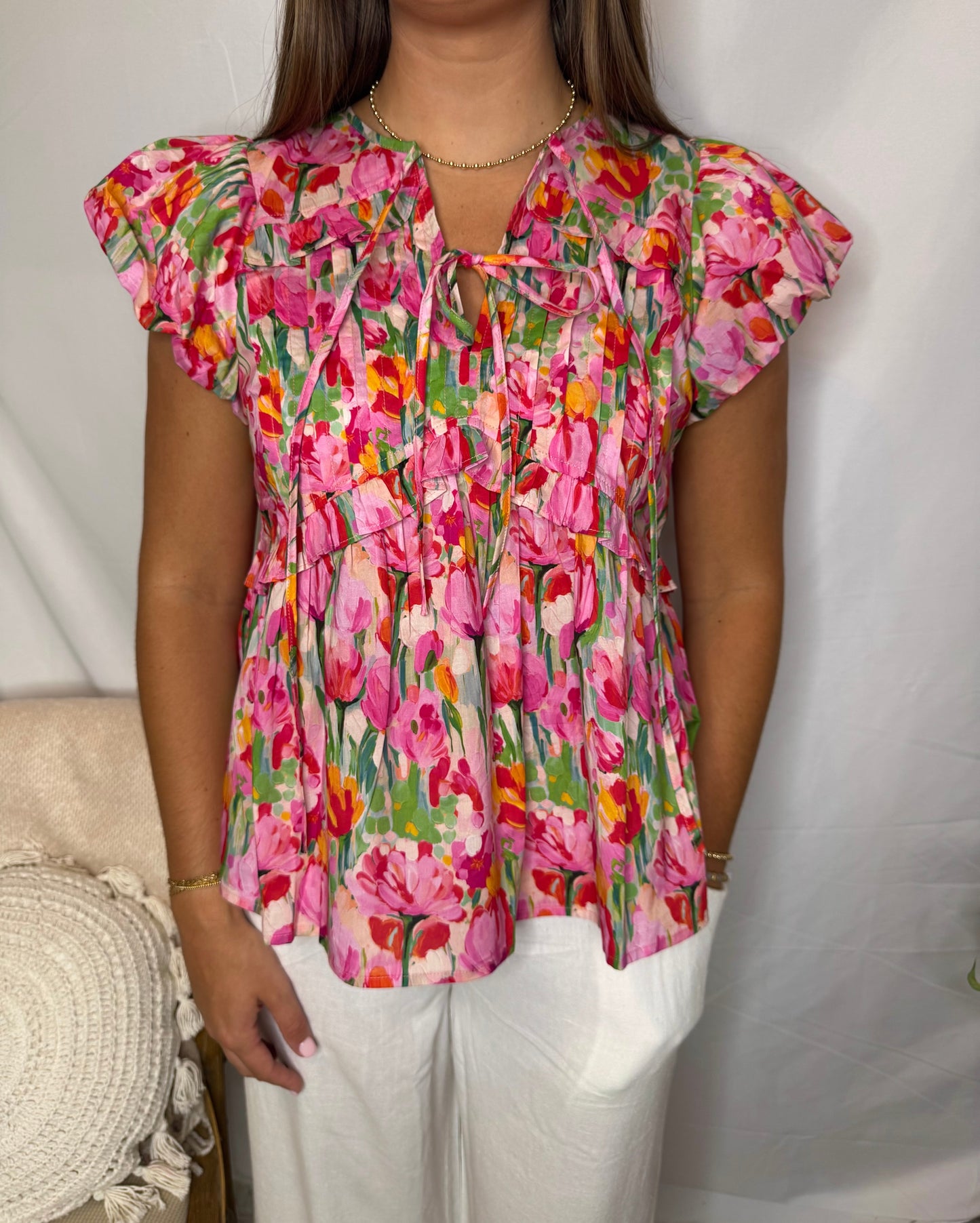 Peony Pink Floral Print Top Sweet Jude Boutique