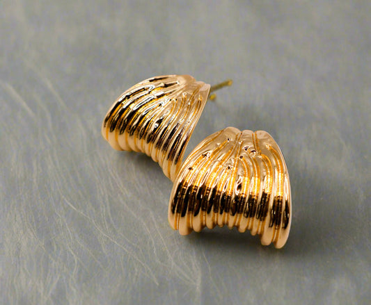 Golden Halo Luxury Gold Statement Earrings Le Reussi