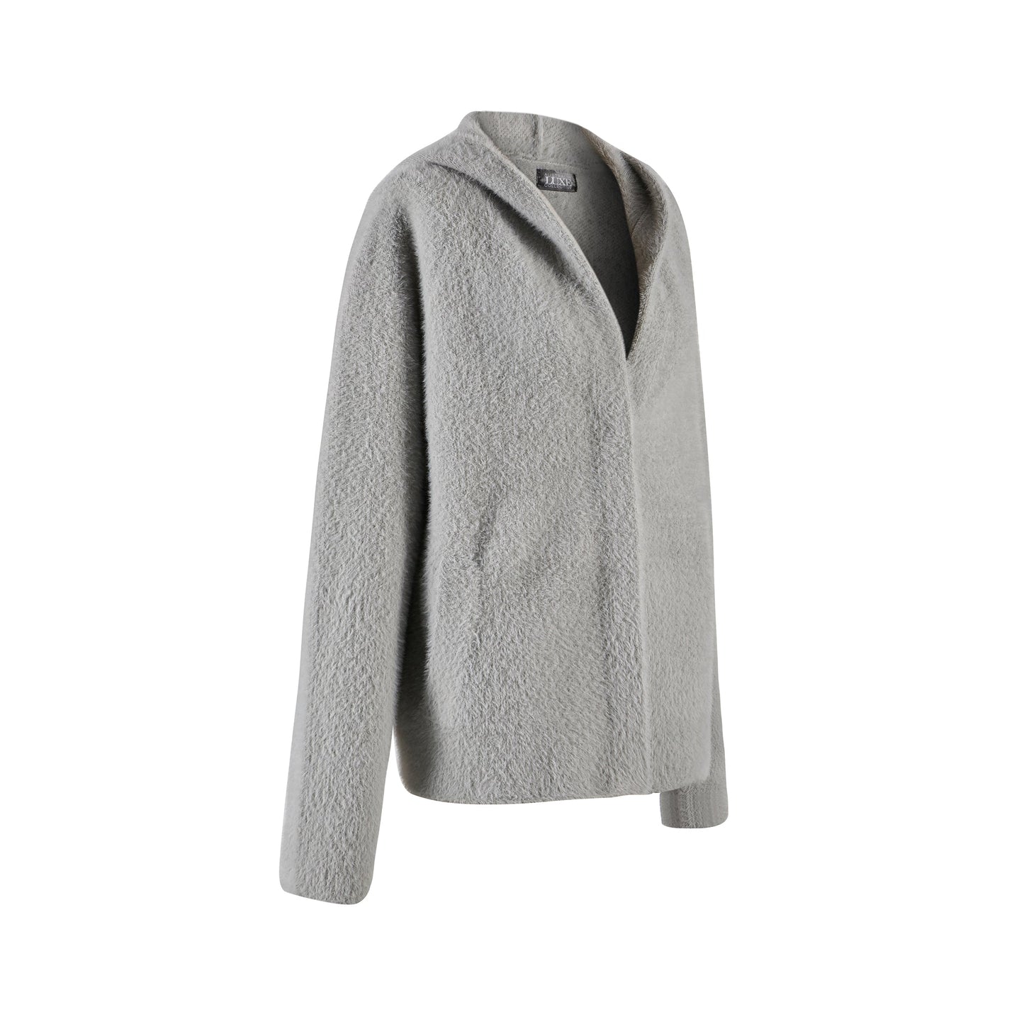 Ice Gray Soft Knitted Hoodie FAB