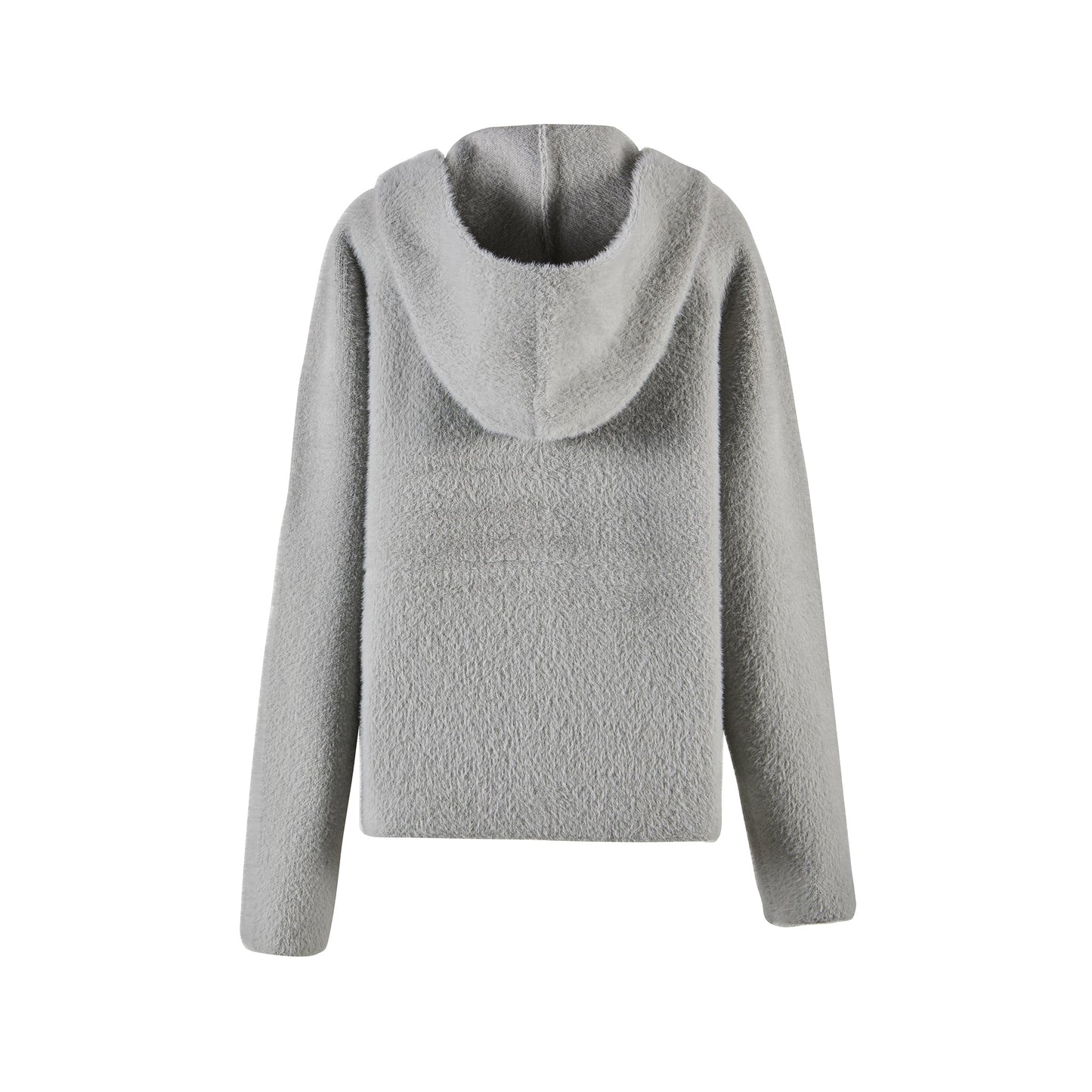 Ice Gray Soft Knitted Hoodie FAB