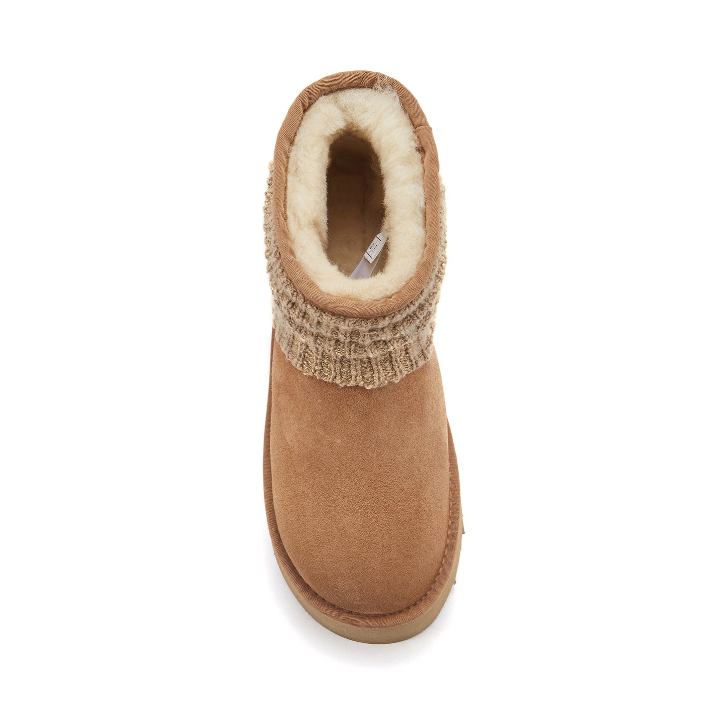 Sheepskin Ultra Short Cut Platform Boots Fame Ultra Platfoam Chestnut