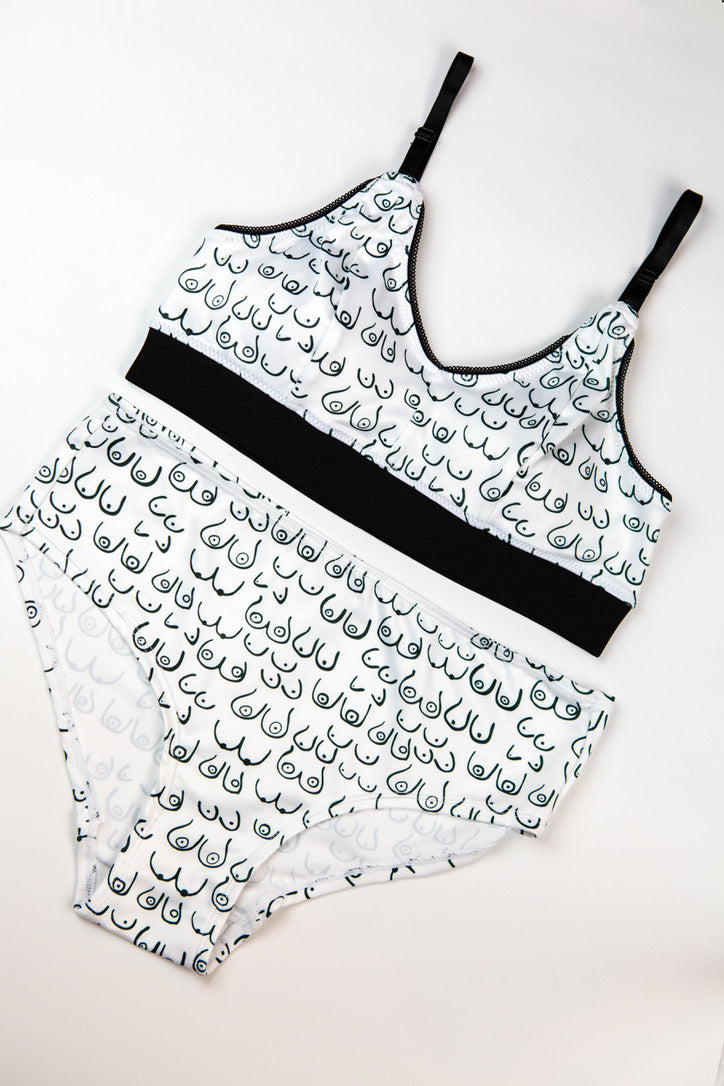 Boobie Print Comfortable Bra