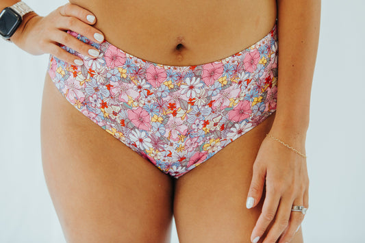 Pink Floral Print Underwear