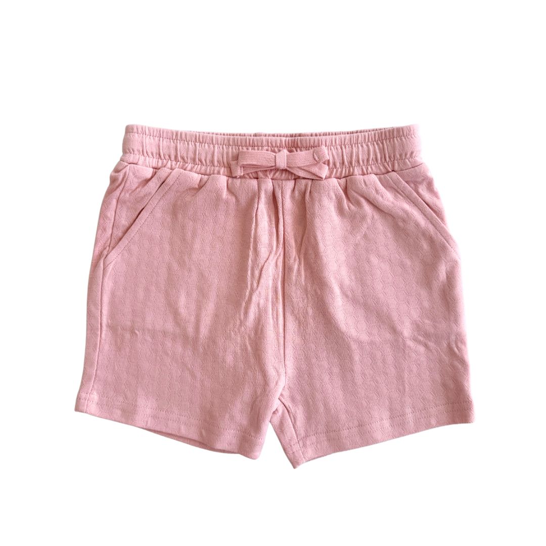 Organic Cotton Pointelle Shorts - Pink