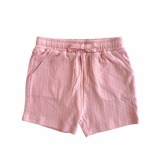 Organic Cotton Pointelle Shorts - Pink