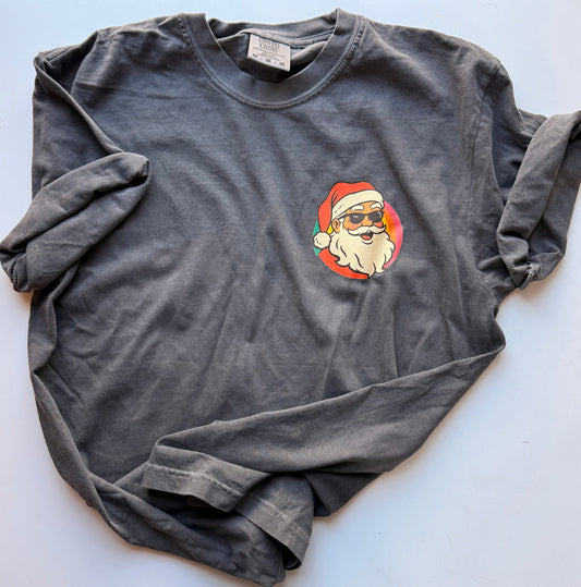Retro Santa Comfort Colors Vintage Christmas T-Shirt