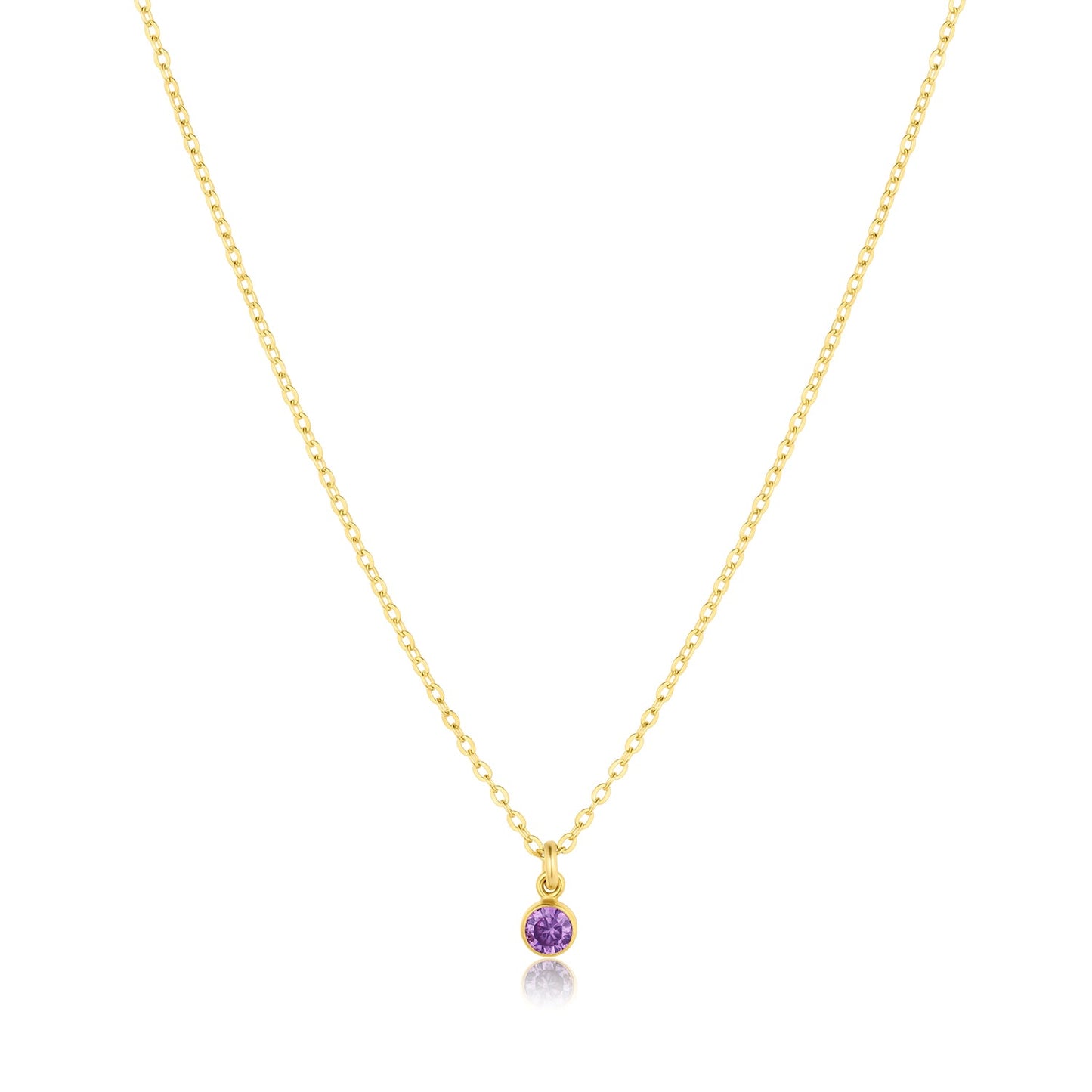 Birthstone Charm 14k Gold Filled or Sterling Silver Necklace