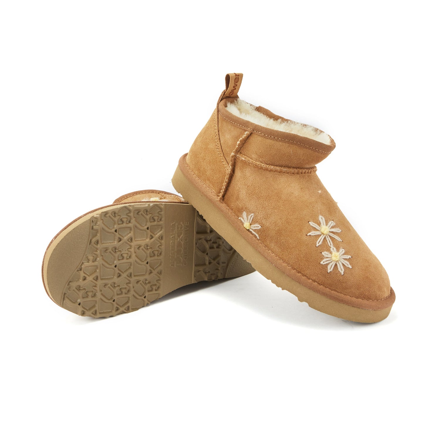 Cosy Ultra Short Pull On Boot Chestnut Flowerboy
