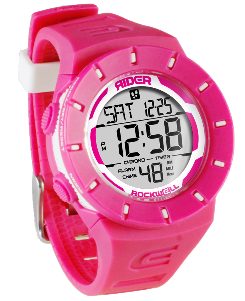 Coliseum Fit™ Pink/White Watch Fitness Tracker Rockwell Time