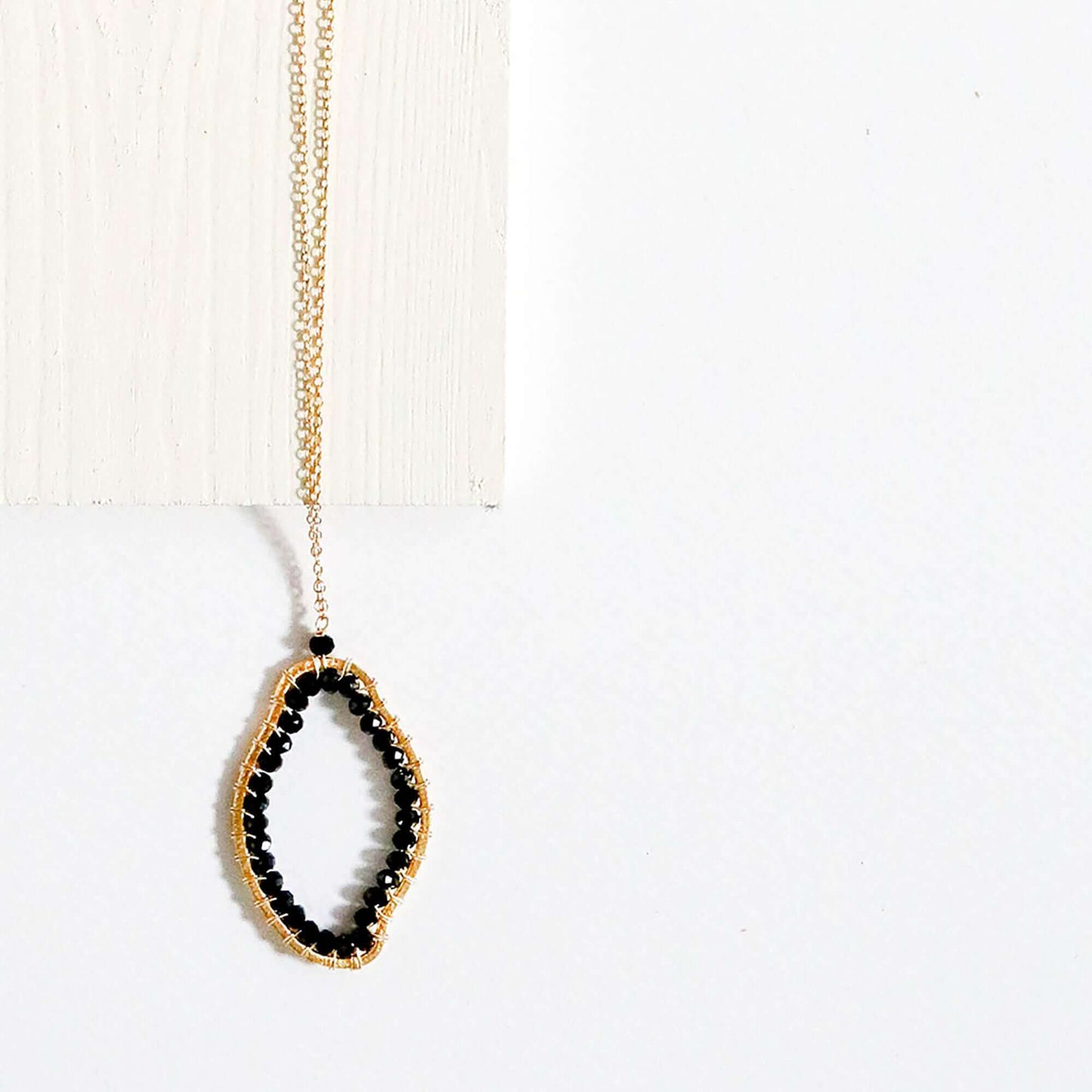 Black Spinel Unique Amorphous Jewelry Set PARKEN JEWELRY