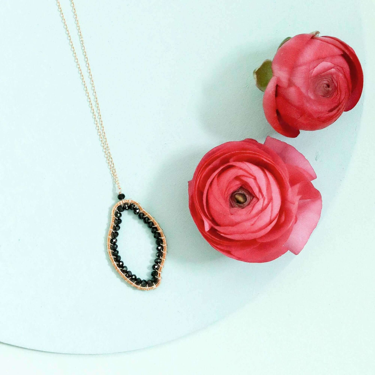 Black Spinel Unique Amorphous Jewelry Set PARKEN JEWELRY
