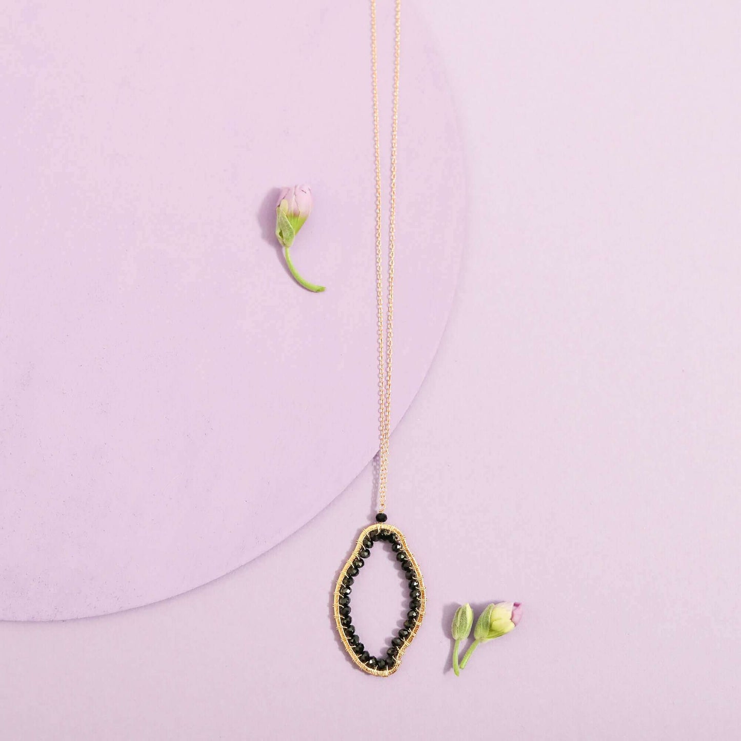 Black Spinel Unique Amorphous Jewelry Set PARKEN JEWELRY