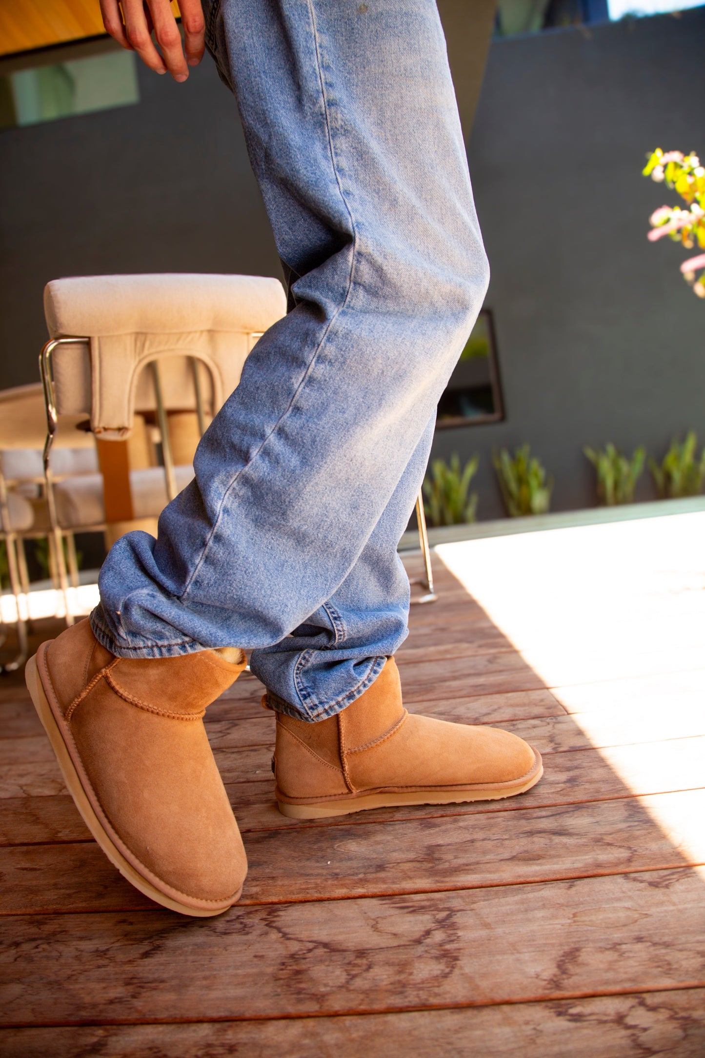 Cosy X Extra Short Sheepskin Boot Mens Black Australia Luxe Collective