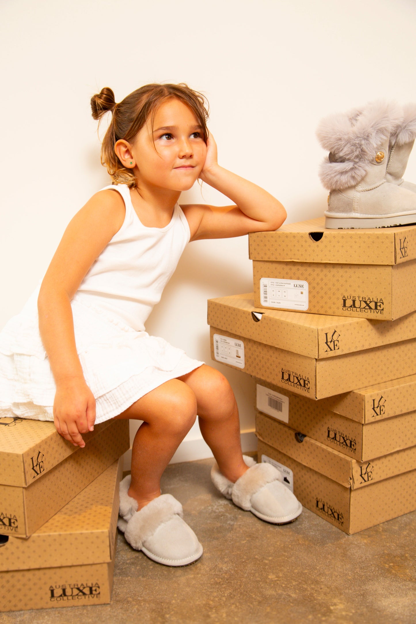 Kids Slingback Mule Elastic Comfort Strap Slipper Australia Luxe Collective