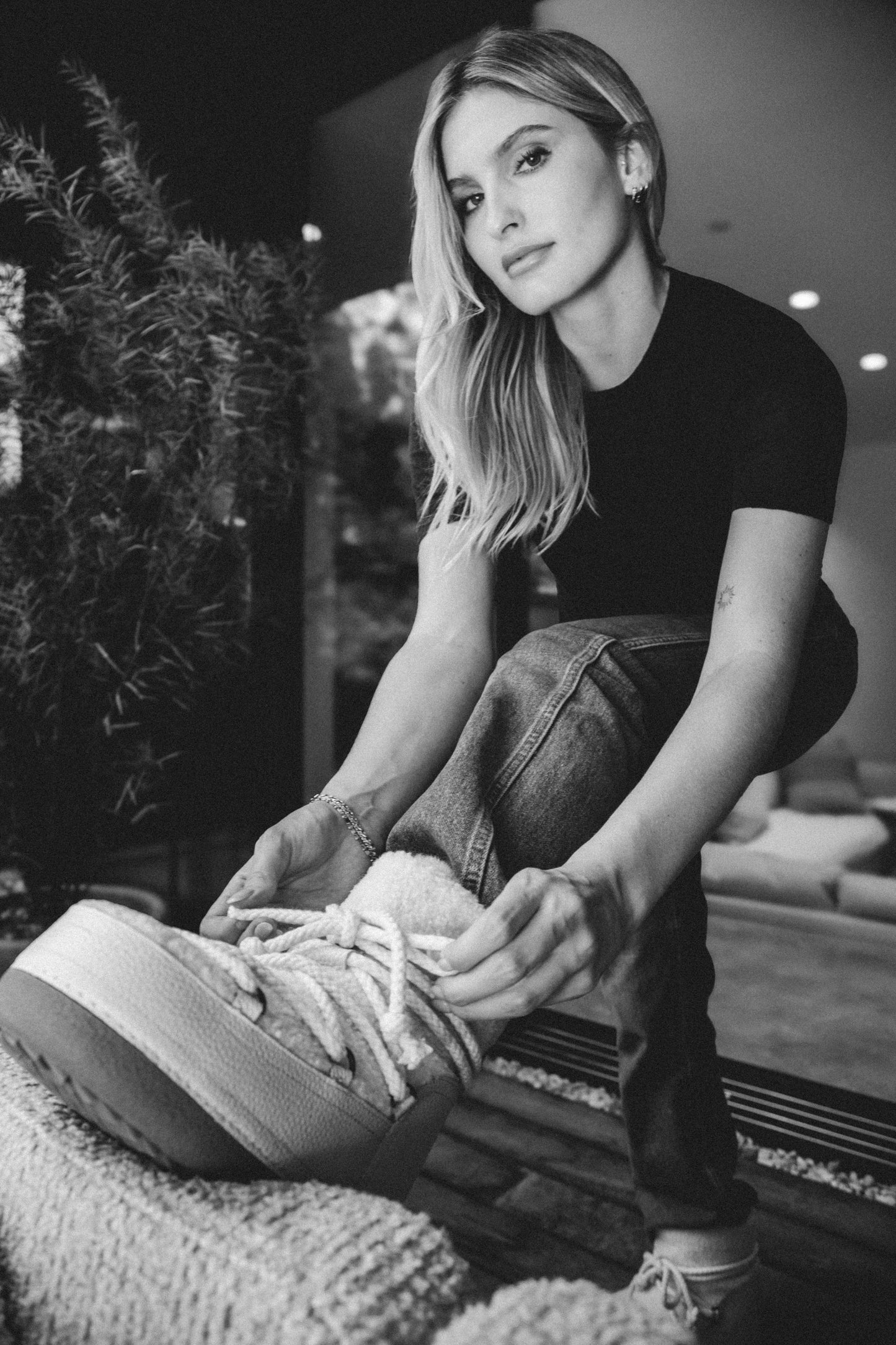 Chunky Snowboot Soft Leather Sheepskin Winter Boot MANON CROW