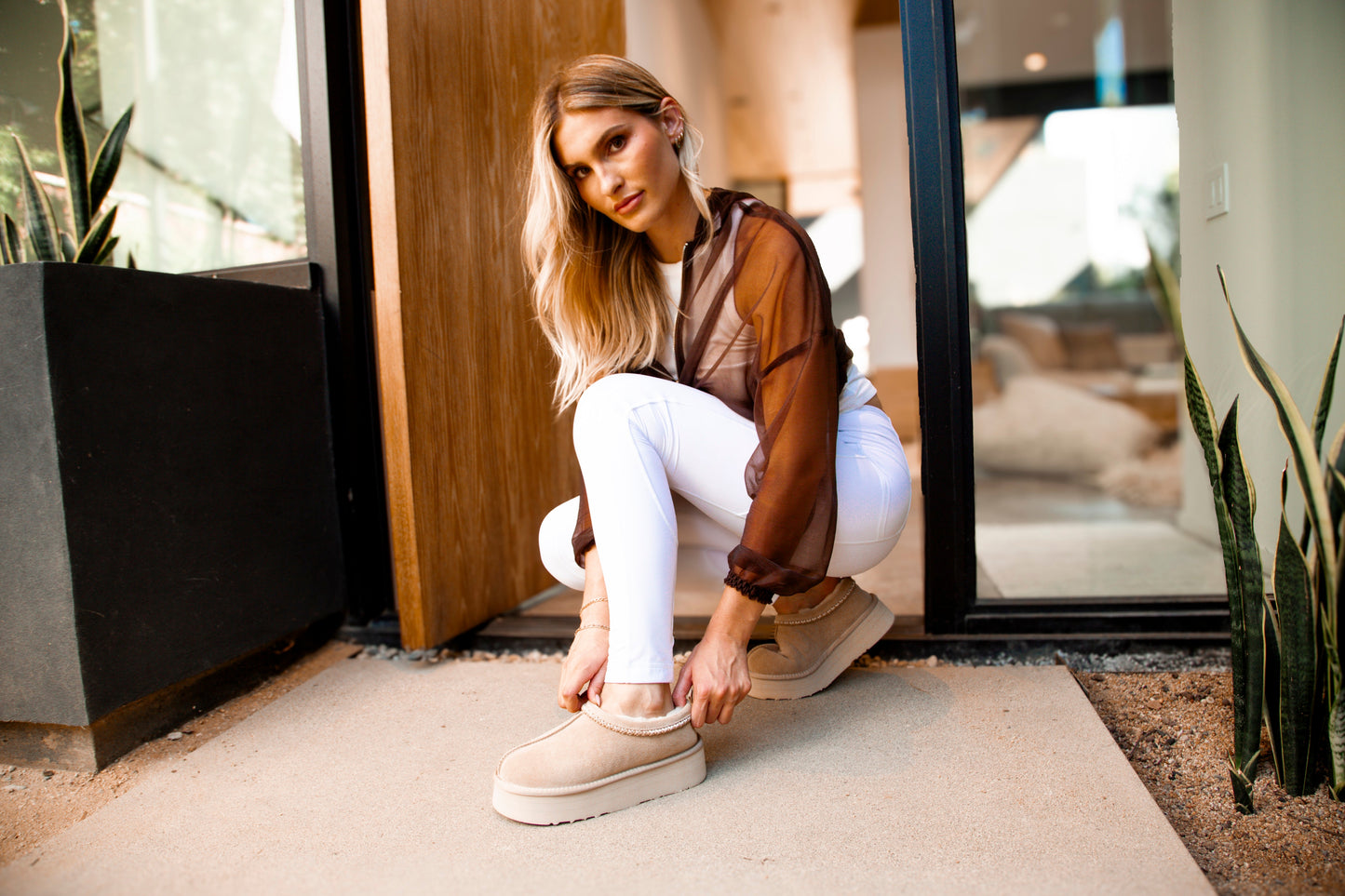 Platform Sole Ultra Low Cut Shoe with Braid Detail OUTBACK PLATFOAM BRAID SAND