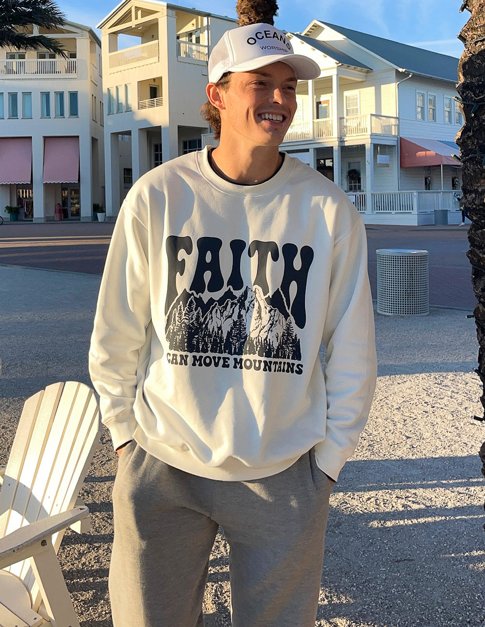 Faith Can Move Mountains Super Soft Unisex Crewneck