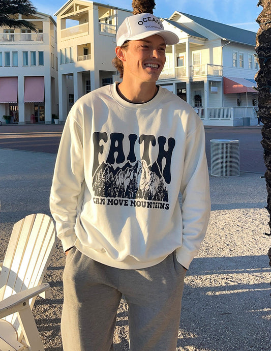 Faith Can Move Mountains Super Soft Unisex Crewneck