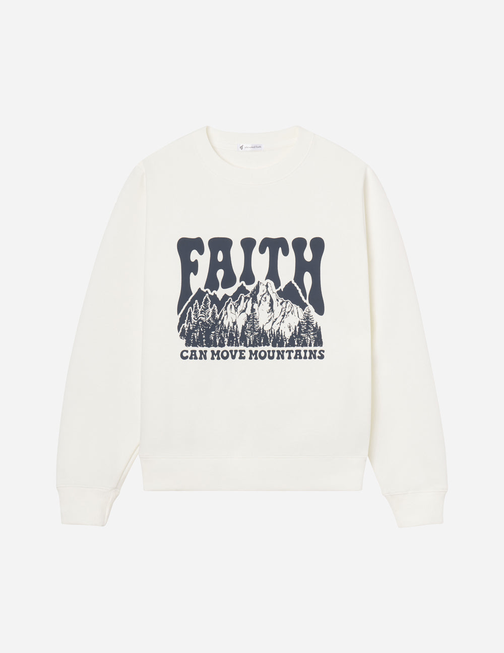 Faith Can Move Mountains Cream Unisex Crewneck