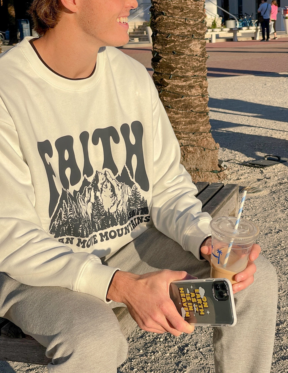 Faith Can Move Mountains Super Soft Unisex Crewneck
