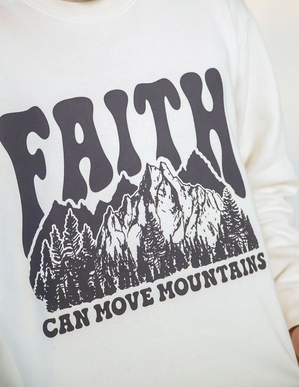 Faith Can Move Mountains Super Soft Unisex Crewneck