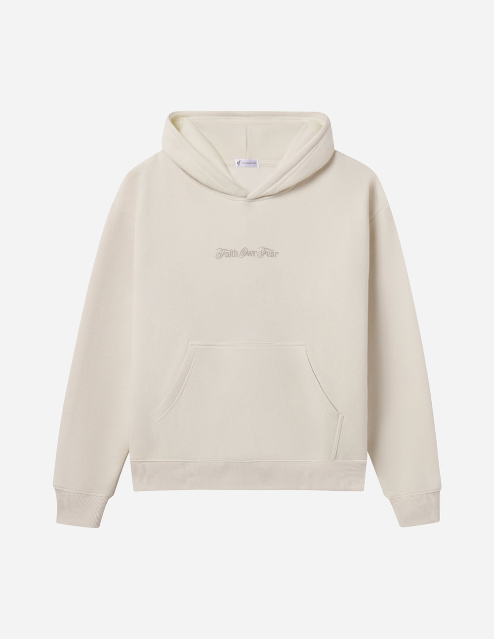 Faith Over Fear Taupe Unisex Hoodie Relaxed Fit