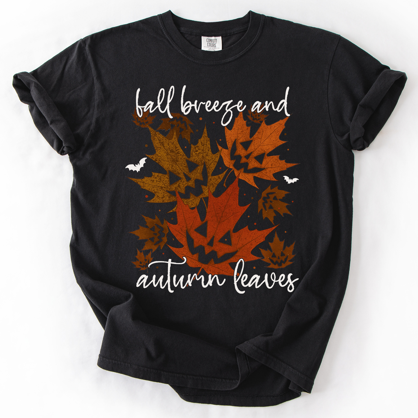 Fall Breeze and Autumn Leaves Comfort Colors T-Shirt Refinery Number One