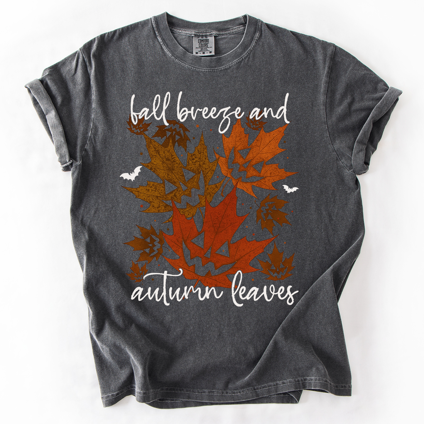 Fall Breeze and Autumn Leaves Comfort Colors T-Shirt Refinery Number One