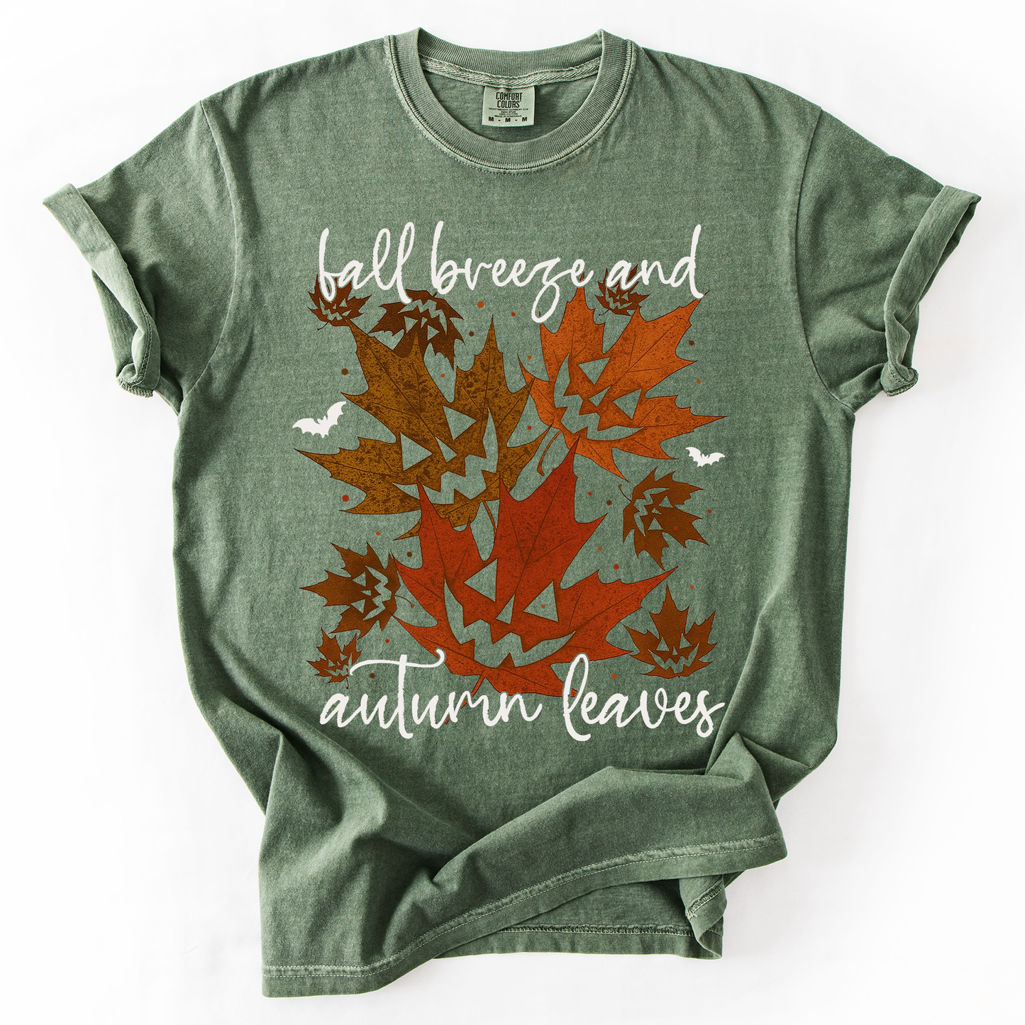 Fall Breeze and Autumn Leaves Comfort Colors T-Shirt Refinery Number One