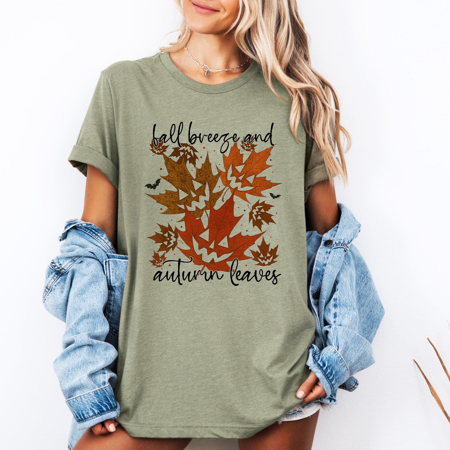 Fall Breeze and Autumn Leaves Halloween Tshirt Refinery Number One