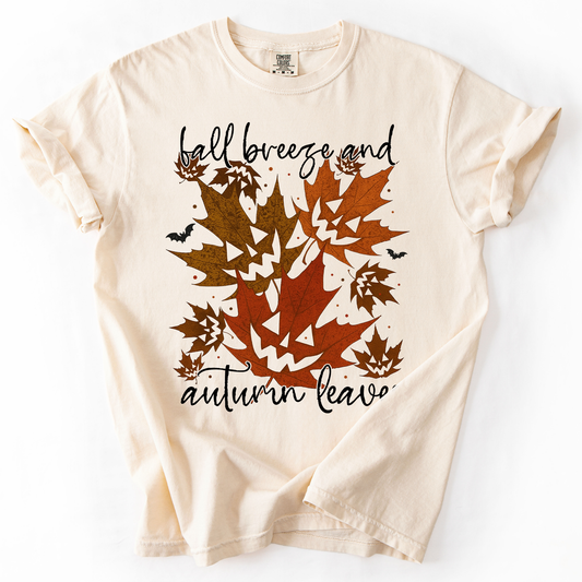 Fall Breeze and Autumn Leaves Comfort Colors T-Shirt Refinery Number One