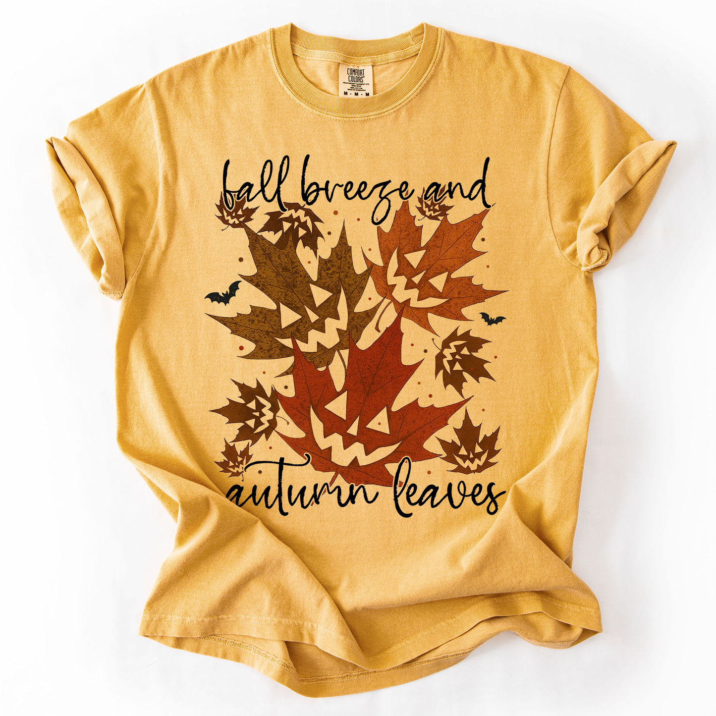 Fall Breeze and Autumn Leaves Comfort Colors T-Shirt Refinery Number One