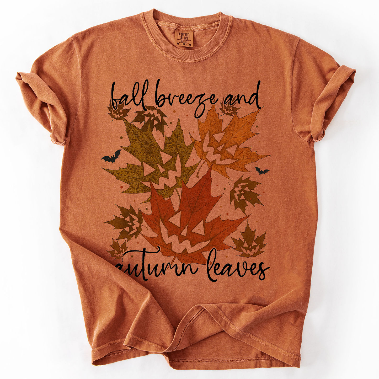 Fall Breeze and Autumn Leaves Comfort Colors T-Shirt Refinery Number One