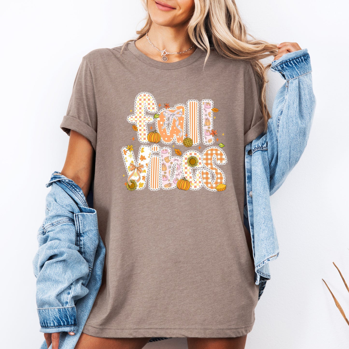 Fall Vibes Autumn Pumpkin Pattern Tshirt Refinery Number One