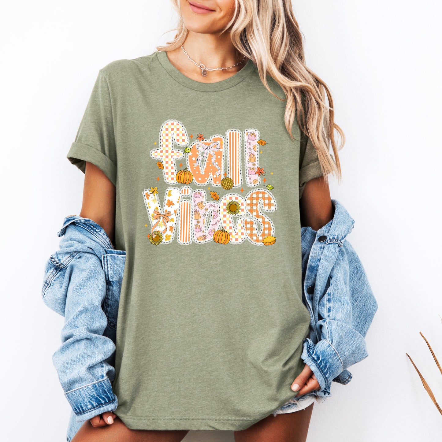 Fall Vibes Autumn Pumpkin Pattern Tshirt Refinery Number One