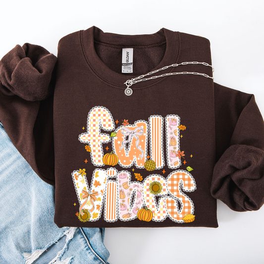 Fall Vibes Autumn Pumpkin Halloween Sweatshirt Refinery Number One